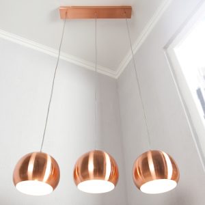Hängande lampa Copper Ball 3 justerbar i höjdled / 22975