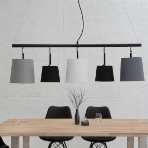 Hänglampa Nivåer 100cm svart gråvit / 37741