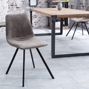 Stol Amsterdam retro taupe grå / 38366