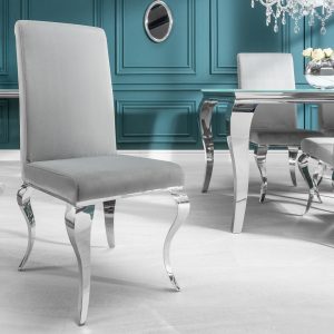 Stol modern barock ädelgrå / 37906