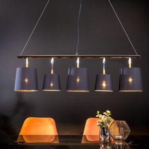 Hänglampa Nivåer 100cm svartguld / 40037