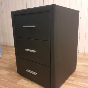 VINICE  SIDOBORD LÄDER SVART