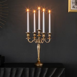 Ljusstake 5-armad guld 40cm / 20409