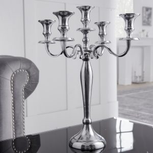 Ljusstake 5-armad 41cm silver / 17363