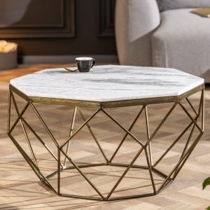 Soffbord Diamond 70cm marmor vit / 40393