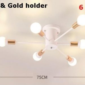 Retro järnkrona guld/vit 6 socklar