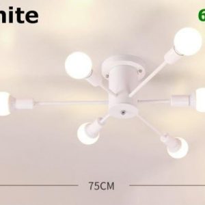 Retro järnkrona vit 6 socklar