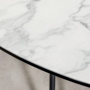 Matbord Cirkulärt 120cm vit marmorkeramik/ 42369