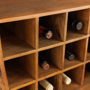 Vinställ Bodega 90cm mangoflaskor och glas/42378