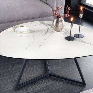Soffbord Marvelous 90cm vit keramisk marmor/ 42142