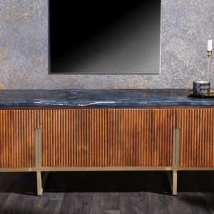 TV-bräda Gatsby 160cm mango marmor guld/ 43337