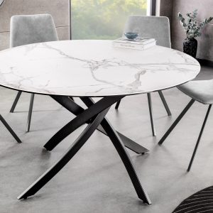 Matbord Alpine 120cm vit keramik rund/ 44230