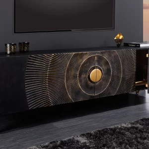 TV-tavla GOLDEN SUNSET 180 cm 3D mangoträ svart/ 44303