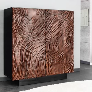 Högskiva FLUID 110 cm 3D akaciaträ mörk nötbrun/ 45601