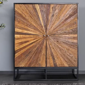 Högsoffbord BARRACUDA 120 cm mangoträ och brun teak/ 44989