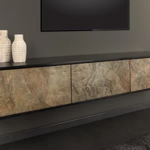 TV-tavla MOUNTAIN SOUL 160 cm hängande akacia naturstensliknande svart naturfärgad/ 44341