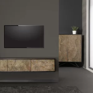 TV-tavla MOUNTAIN SOUL 160 cm hängande akacia naturstensliknande svart naturfärgad/ 44341
