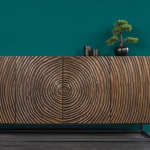 Skänk ZEN CIRCLE 180 cm 3D mangoträ svartbrun/ 44580