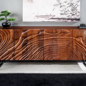 Skänk FLUID 175 cm 3D akaciaträ valnötsbrunt/ 45593