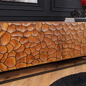 Skänk VULCANO 180 cm 3D-mosaik mangoträ brun/ 44651