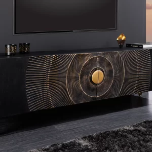 TV-tavla GOLDEN SUNSET 180 cm 3D mangoträ svart/ 44303