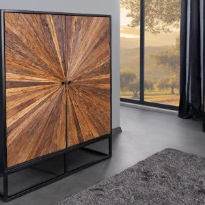 Högsoffbord BARRACUDA 120 cm mangoträ och brun teak/ 44989