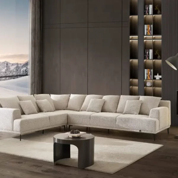 Stockholm Hörnsoffa Stockholm Hörnsoffa Tyg Marble Beige