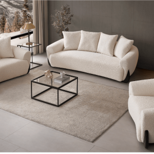 Turin Soffgrupp Bouclé Offwhite