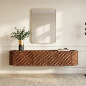 TV-Bord ADLON 160cm 3D massive hängande mango trä 47586